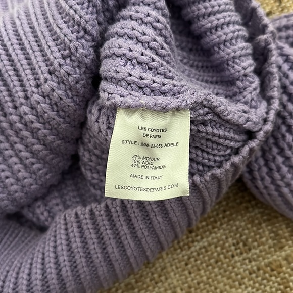 Les Coyotes de Paris Purple Wool Knit Sweater - Picture 5 of 10